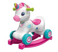 Clementoni 61555 El Unicornio Balancín Unicornio balancín y correpasillos con música, Canciones y contenidos educativos: números, Letras, para bebés a Partir de 12 Meses