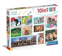Clementoni Animal Friends Supercolor Infantil 10 En 1 (3 18 30, 2 48 Piezas y Puzzle De 60), Niños 4 Años, 20283, Multicolor