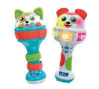 Clementoni- Baby Friends Cachorros - 2 Maracas para niños de 6 Meses, Juego Primera Infancia, percusión por sacudir como un sonajero, Instrumento Musical electrónico Interactivo, 17985, Multicolor