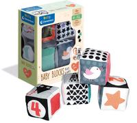 Clementoni - Baby Black & White Cubes for Toddlers, 4 Soft Blocks for Newborn Ba