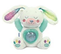 Clementoni - Baby - Conejo de Nieve con proyección de luz Boreal - Conejo de Peluche Suave para Ayudar a Dormir a recién Nacidos, bebés y niños pequeños - con melodías y Ruido Blanco, 0+ Meses, 17502