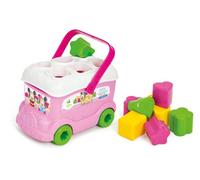 Clementoni - Baby Disney- Baby Minnie Mouse autobús con piezas para encajar, a partir de 10 meses (14933)