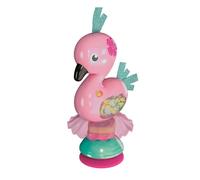 Clementoni Baby Fancy Flamingo, sonajero interactivo flamenco con melodías, para niños a partir de 3 meses, sonajero con bolas, efectos sonoros y ventosa para el momento de comer, estimula los