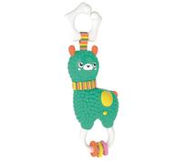 Clementoni Baby Happy Alpaca, sonajero para recién nacido a partir de 3 meses, juego de primera infancia, sonajero electrónico para estimular el desarrollo multisensorial y la manual, con anillo