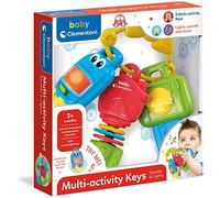 Clementoni- Música Baby Activity Keys-Llaves de Juguete, Infancia, Juego Musical electrónico, primeras Actividades, niños a Partir de 3 Meses, Multicolor, M (17460)