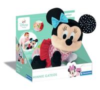 Clementoni - Baby Minnie Gateos - Peluche Interactivo para Bebés con el Que Dará Sus Primeros Pasos - Enseña Números y Sonidos de Animales - A Partir de 6 Meses - Fabricado en Italia - 55574
