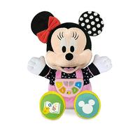 Clementoni Baby Minnie Prime Historias-cuentastorie, Storyteller Disney, Peluche Interactivo para niños, 12 Meses, Educativo electrónico, parlante Italiano, 100% Lavable, Color, 17852