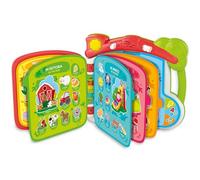 Clementoni Baby Scopro il Mondo in 100 Palabras - Libro Interactivo 1 año electrónico parlante, Libro Infantil Educativo bilingüe táctil sonoro, enseña Italiano e inglés, Aprender Nuevas Palabras,