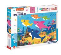 Clementoni- Baby Shark Supercolor Pinkfong Italy Rompecabezas de 104 Piezas Maxi, Multicolor (23751)