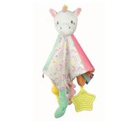 Clementoni Baby - Soft Cuddles Unicorn Comforter, Dou Dou Suave para Bebés 0+ Meses, Personalizable con Nombre, Estimulación Sensorial y Tranquilidad, 100% Lavable, 17611