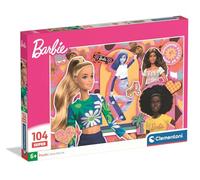 Clementoni - Barbie Super Color - Puzzle Infantil de 104 Piezas, Edad 6+, Diseño Sunshine State of Mind con Patines y Estilo Retro, 48,5 x 33,5 cm, 25007
