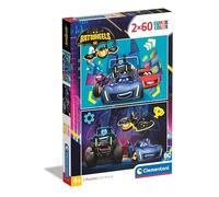 Clementoni 24812 Batwheels Jigsaw 2 60 Pieces-Supercolor Children 4-6 Years, Car