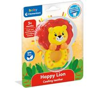 Clementoni Bebé Happy Lion Cooling Teether Dientes refrigerados para recién nacidos a partir de 3 meses, diferentes texturas y colores, experiencia multisensorial, alivio de encías y