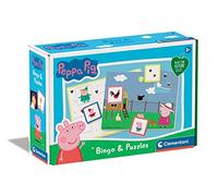 Clementoni - Bingo - Peppa Pig Juego Educativo a Partir de 3 años, Juego sostenible (16351)