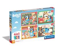 Clementoni Bluey Puzzel 4 in 1 - Supercolor, Puzzel Voor Kinderen, Gemaakt In It