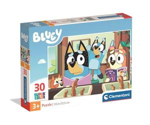 Clementoni - Bluey - Puzzle Infantil Super Color, 30 Piezas, Rompecabezas para niños de 3+ años, imágenes, Desarrollo de lógica y manualidad, Fabricado en Italia, 33,5 x 23,5 cm, 20594