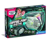 Clementoni - Caja Fuerte Digital con código Secreto para niños de 8 años - Juguete electrónico para espías en Hierba - Candado Digital y Efectos de Sonido - Idea Secret
