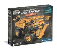 Clementoni - Camión minero de 8 años - Caja de construcción mecánica Infantil con 2 Modelos de Montaje, Sistema de dirección Funcional y volquete, Juego científico Stem, Regalo Juguete