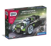 Clementoni - Ciencia Build-Hot Rod y Race Truck-Set de construcción para niños, Laboratorio mecánico, Juego científico 8 años (versión Italiana) - Fabricado en Italia, Color, 19335