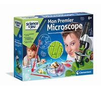 Clementoni- Ciencia Primer microscopio-Juego científico-versión Francesa, Fabricado en Italia, 8 años y más, Multicolor, Centre (52510)