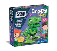 Clementoni - Ciencia Robotics-Dino BOT Construir, Taller Robótica, Modelo de Dinosaurio T-Rex, Stem, Juego Científico 5 Años, Made in Italy, Color Italiano, 19331