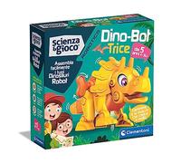 Clementoni - Ciencia Robotics-Dino BOT Construir, Taller Robótica, Modelo Dinosaurio Triceratops, Stem, Juego Científico 5 Años, Made in Italy, Color Italiano, 19332