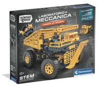 Clementoni Ciencia y Juego Laboratorio de Mecánica - Camión de Minería, Juego de Construcción 2 en 1 Niños 8+ Años, Stem Ingeniería Automocional, Made in Italy, Idioma Italiano, 19450