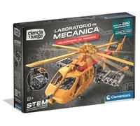 Clementoni - Ciencia y Juego, Laboratorio de Mecánica: Helicóptero de Rescate, Kit de Construcción Stem, Más de 220 Componentes, Edad 8+, Fabricado en Italia, 55666