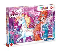 Clementoni - Clementoni-27107-Glitter Puzzle-Winx-104 Piezas, Multicolor, 27107