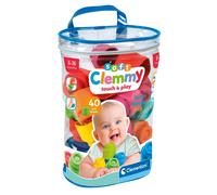 Clementoni - Clemmy Baby - Bolsa de 40 cubos suaves - Mixto - A partir de 9 meses - El cubo suave asegura una seguridad y puede pasar en