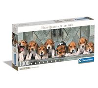 Clementoni Collection Beagles-Puzzle De 1000 Piezas Panorama, Rompecabezas Adultos, Entretenimento, 39869, Multicolor, 98 x 33 cm