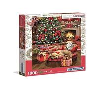 Clementoni Collection Christmas by The Fire 1000 Piezas, Navidad, Fabricado en Italia, Puzzle para Adultos, 39580, Multicolor