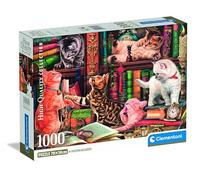 Clementoni Collection - Curious Whiskers, Puzzle 1000 Piezas para Adultos, Gatitos Curiosos, Imágenes de Alta Definición y Colores Vibrantes, Materiales Sostenibles, 70 X 50 cm, 39773