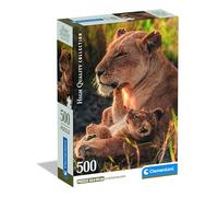Clementoni Collection - Feline Love, Puzzle 500 Piezas, Diseño de Gatos Artístico, Materiales Sostenibles, 49 x 36 cm