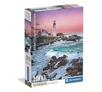 Clementoni Collection - First Snow At Portland Head, Puzzle 1000 Piezas para Adultos, Paisaje Invernal de Faro, Imágenes de Alta Definición, Materiales Sostenibles, 70 X 50 cm, 39778