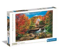 Clementoni - Puzzle Adulto 2000 Piezas Glade Creek Grist Mill, Casita de Campo Junto al río - Desde 14 años (32574)