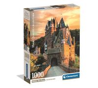 Clementoni Collection - Golden Hour At Eltz Castle, Puzzle 1000 Piezas, Paisaje de Castillo Medieval, Imágenes de Alta Definición, Materiales Sostenibles, 70 X 50 cm, 39775