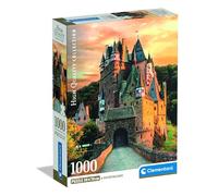 Clementoni Collection - Golden Hour At Eltz Castle, Puzzle 1000 Piezas, Paisaje de Castillo Medieval, Imágenes de Alta Definición, 70 X 50 cm, 39775