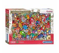Clementoni Collection - Imposible Jolly Christmas - Puzzle 1000 Piezas, Navidad, Fabricado en Italia, Rompecabezas para Adultos, Multicolor (39585)
