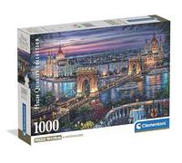 Clementoni Collection - Lights of The Danube, Puzzle 1000 Piezas para Adultos, Paisaje Nocturno de Budapest, Imágenes de Alta Definición, 70 X 50 cm, 39779