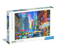 Clementoni Collection - Rainy Manhattan, Puzzle 2000 Piezas para Adultos, Paisaje Urbano de Nueva York, imágenes de Alta definición, Materiales sostenibles, 97,5 x 66,8 cm, 32086