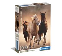 Clementoni Collection-Running Horses-1000 Piezas para Adultos, Fabricado en Italia, Multicolor, 39771