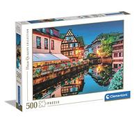 Clementoni Collection Strasbourg Old Town - Puzzle de 500 Piezas para Adultos, Paisaje Urbano Histórico, 49 x 36 cm, 35147