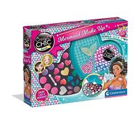 Clementoni - Crazy Chic Maquillaje De Sirena - Estuche Superglamuroso, Paleta De Colores, Blush Moda Lápiz Labial Sombras De Ojos, Maquillaje Infantil Reina De Los Mares, Juego Niñas 6-8 Años, 18781