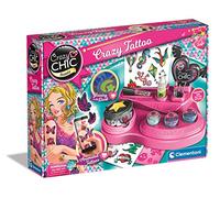 Clementoni - Crazy Tatoo - Una Consola de Juego para Crear Tatuajes temporales de Todo Tipo, Totalmente Seguros. Incluye además una App para Ver Tus Tatuajes tridimensionales - Juguete 6 años (18733)