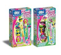 Clementoni Create Your Pens - Kit de Bolígrafos Personalizables Tropical y Wonderful Butterflies, Fábrica de Bolis con Tintas de Colores y Decoraciones, Manualidades Niños - 83217