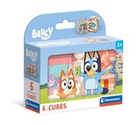 Clementoni Cubos Bluey - 6 Piezas - Puzzle para Niños de 2 Años, Dibujos Animados, Cubos, Rompecabezas, Fabricado en Italia, Multicolor - 40662