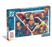 Clementoni - DC Superman Super Color Maxi - Puzzle Infantil de 104 Piezas Extragrandes, Edad 4+, Imágenes de Alta Definición, Materiales Sostenibles, 62 x 42 cm, 25022