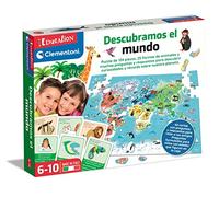 Clementoni – Juego educativo Descubramos el Mundo – Geografía y mapas, español, 6+