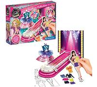 Clementoni-Desfile de Moda-Fashion Collection, Juego para diseñar Ropa, con maniquí y recortables, a Partir de 7 años (18666), Multicolor, 7,8 x 38,5 x 28,5